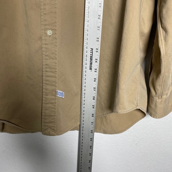 VTG Ralph Lauren Men Classic Fit Long Sleeve Button Down Khaki XL Cotton Preppy - Picture 5 of 11